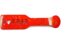 3D Printed Spanking Paddle BAD DOG Red and Glow in the Dark