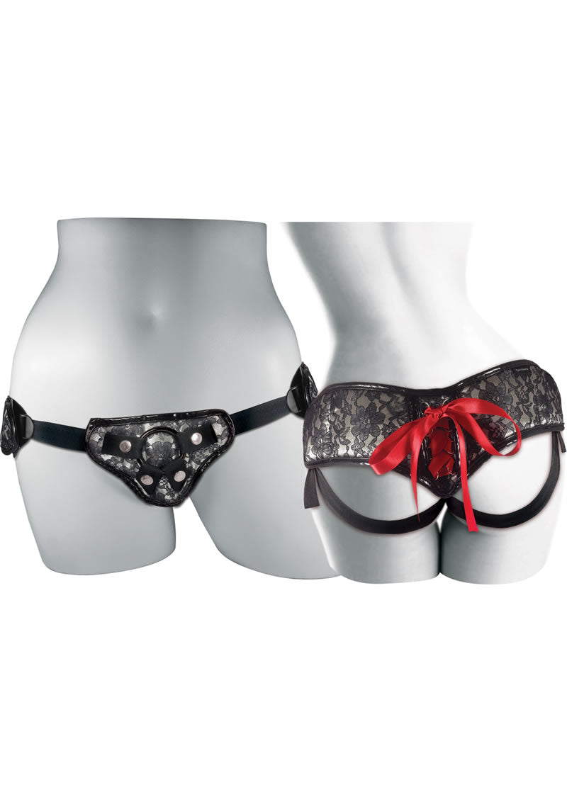 Platinum Lace Corset Strap On
