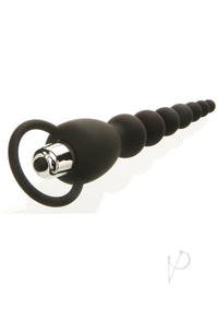 Aande Vibrating Silicone Anal Beads Black