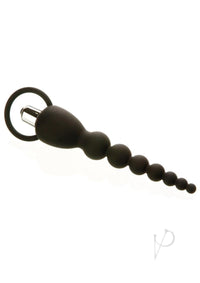 Aande Vibrating Silicone Anal Beads Black