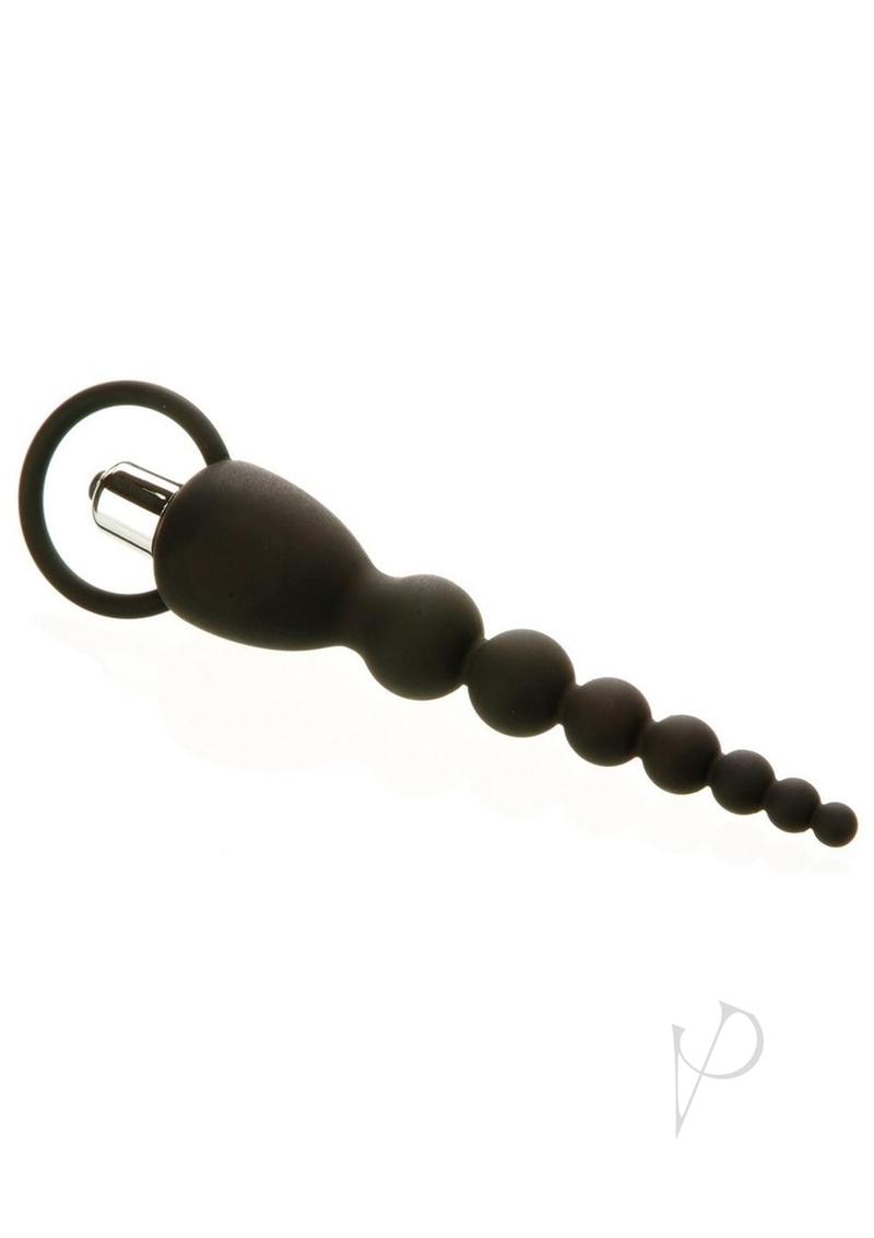 Aande Vibrating Silicone Anal Beads Black