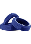 Tof 3 Piece Silicone Cock Ring Set Blue