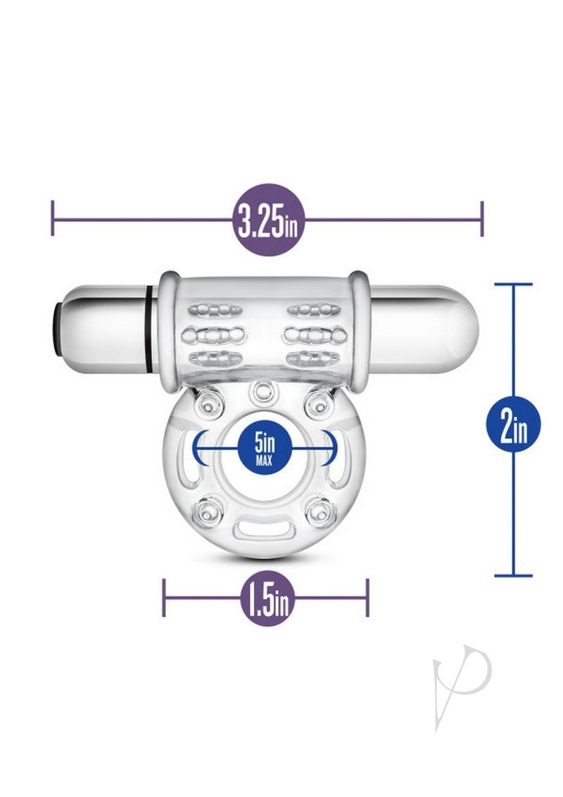 Stay Hard 10x Vibrating Bull Ring Clear