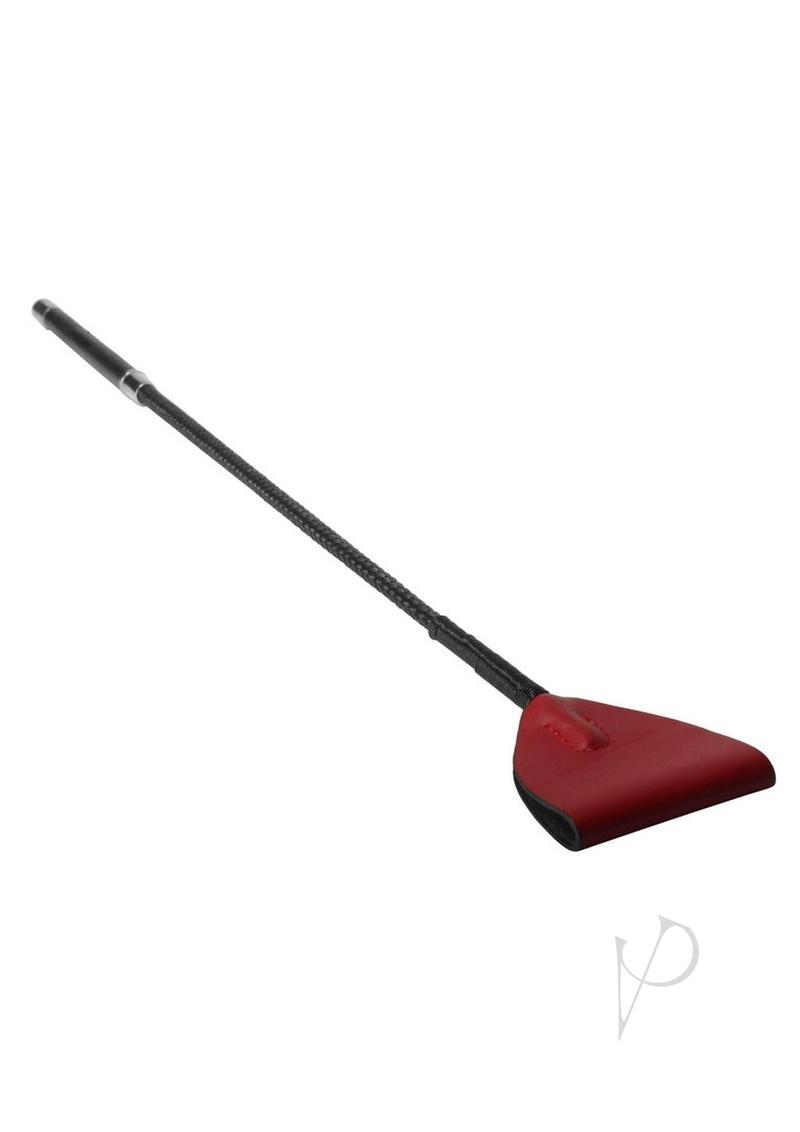 Strict Red Leather Riding Crop