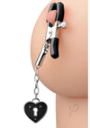 Mspb Charmed Heart Padlock Nipple Clamps