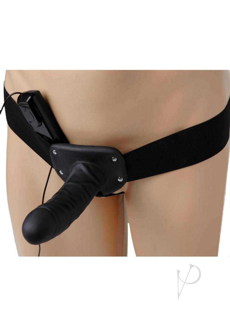 Size Matters Vibro Hollow Strap On Black