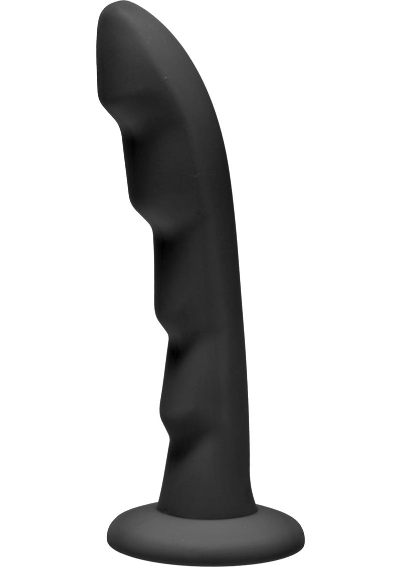 Strap U Ripples Silicone Dildo Black