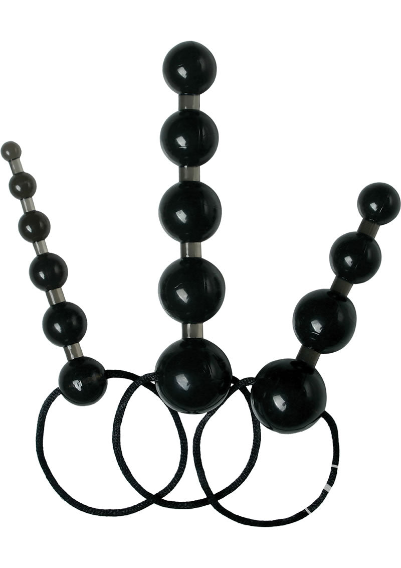 Tm Tripled Anal Bead Set Blk