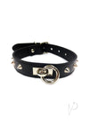 Rouge O Ring Studded Collar Black