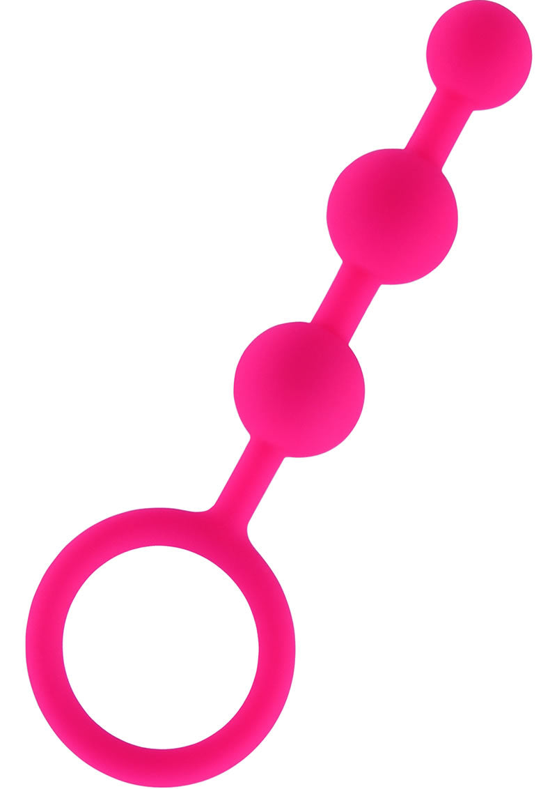 Hustler Anal Beads 3 Balls Pink Silicone