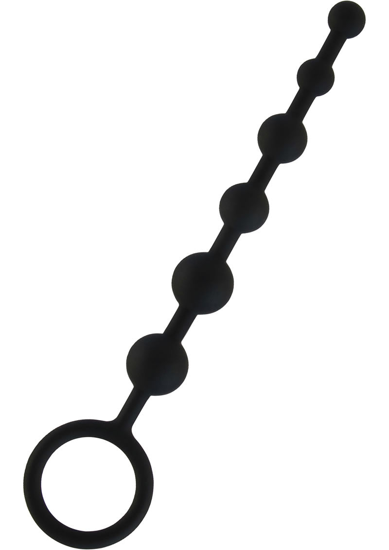 Hustler Anal Beads 6 Ball Blk Sili(disc)