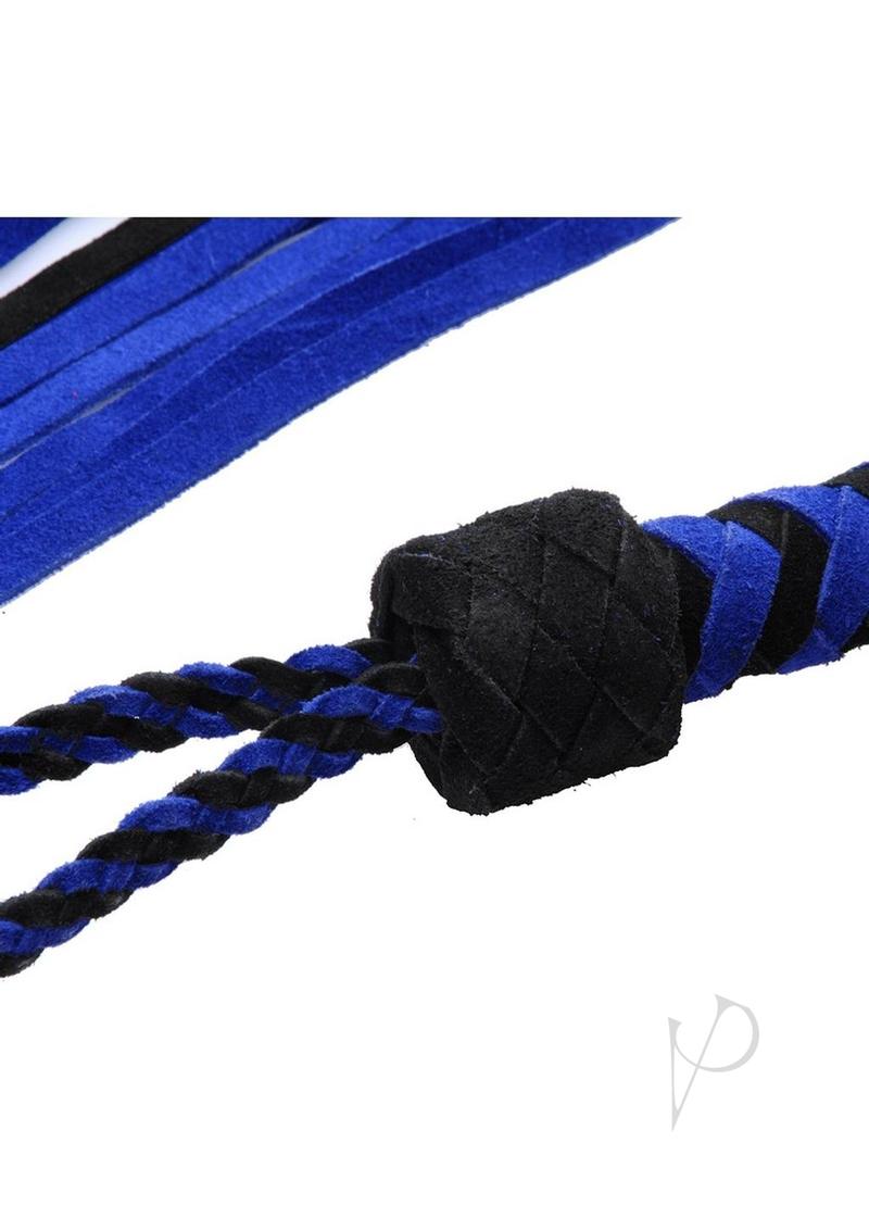 Strict Leather Black and Blue Suede Flogger
