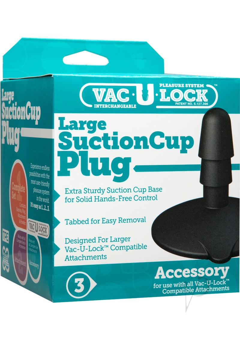 Vac U Lock Lg Suction Cup Plug Blk