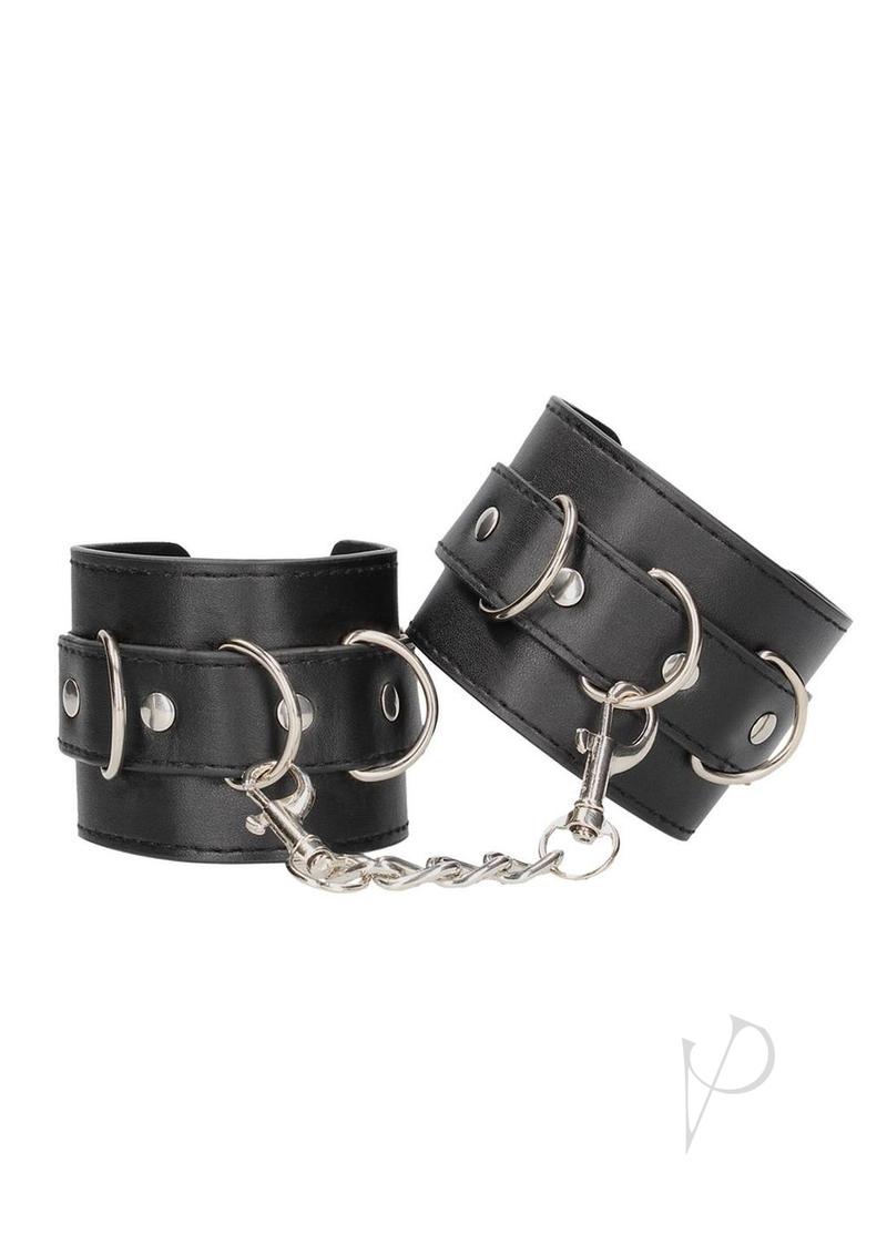 Ouch Leather Cuffs Black