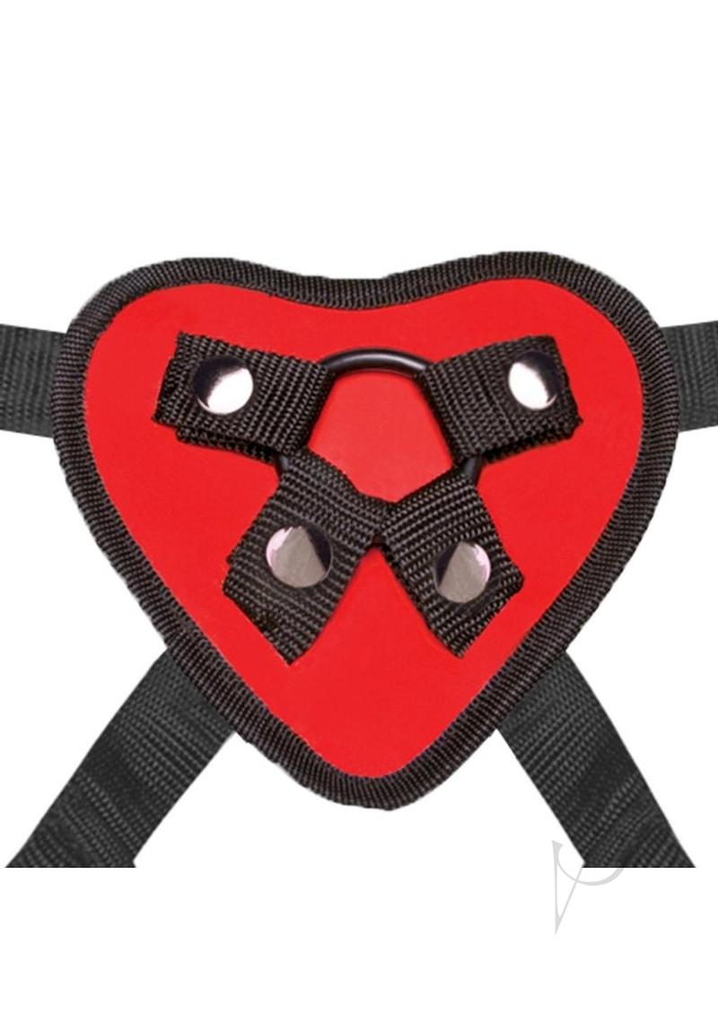 Lux F Heart Strap On Red