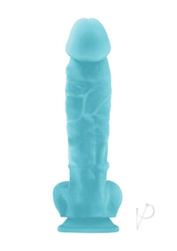 Firefly 8 Inch Pleasures Silicone Glow In The Dark Dildo 8in Blue