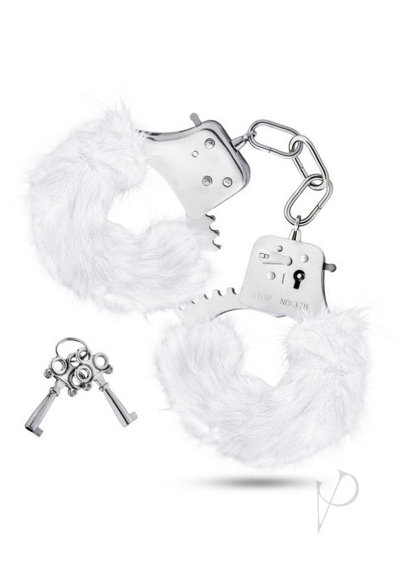 Temptasia Plush Fur Cuffs White