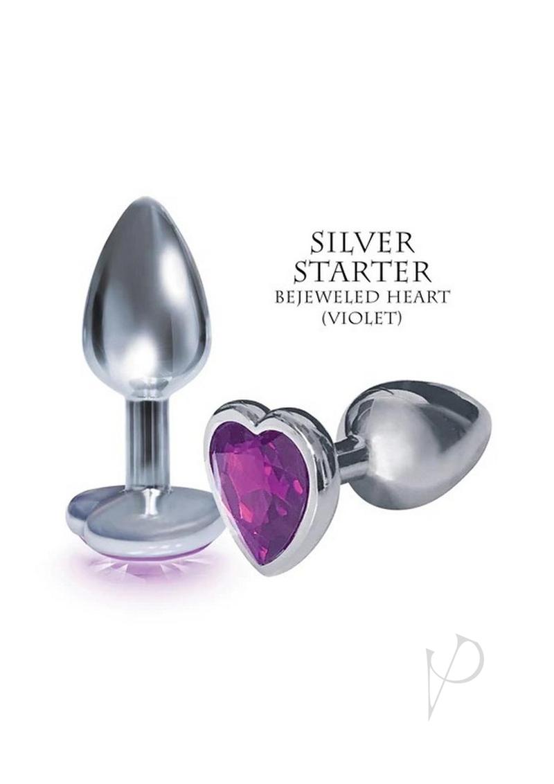 The 9 Silver Starter Heart Plug Violet