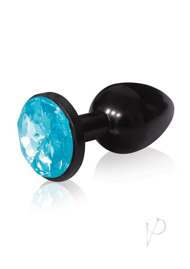 The 9 Bejewled Stainless Plug Aqua