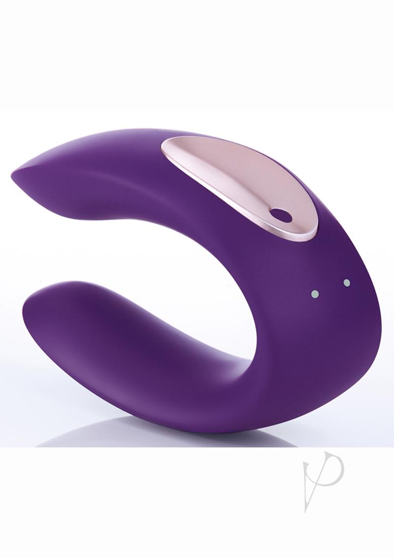 Satisfyer Double Plus Silicone USB Rechargeable Couples Vibrator Purple