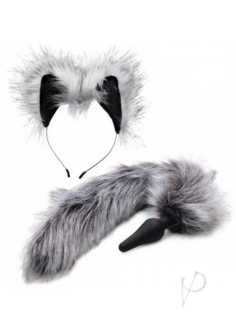 Tailz Grey Wolf Tail And Ears Set