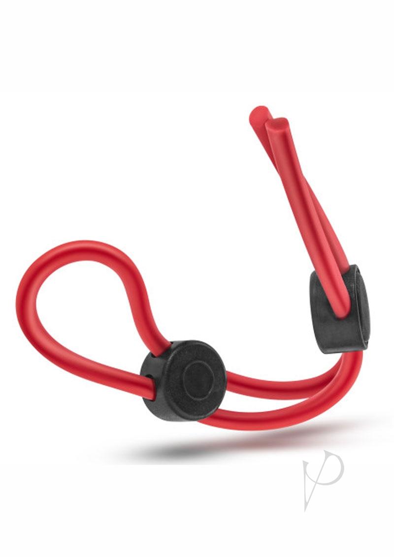 Stay Hard Silicone Dbl Loop Cockring Red