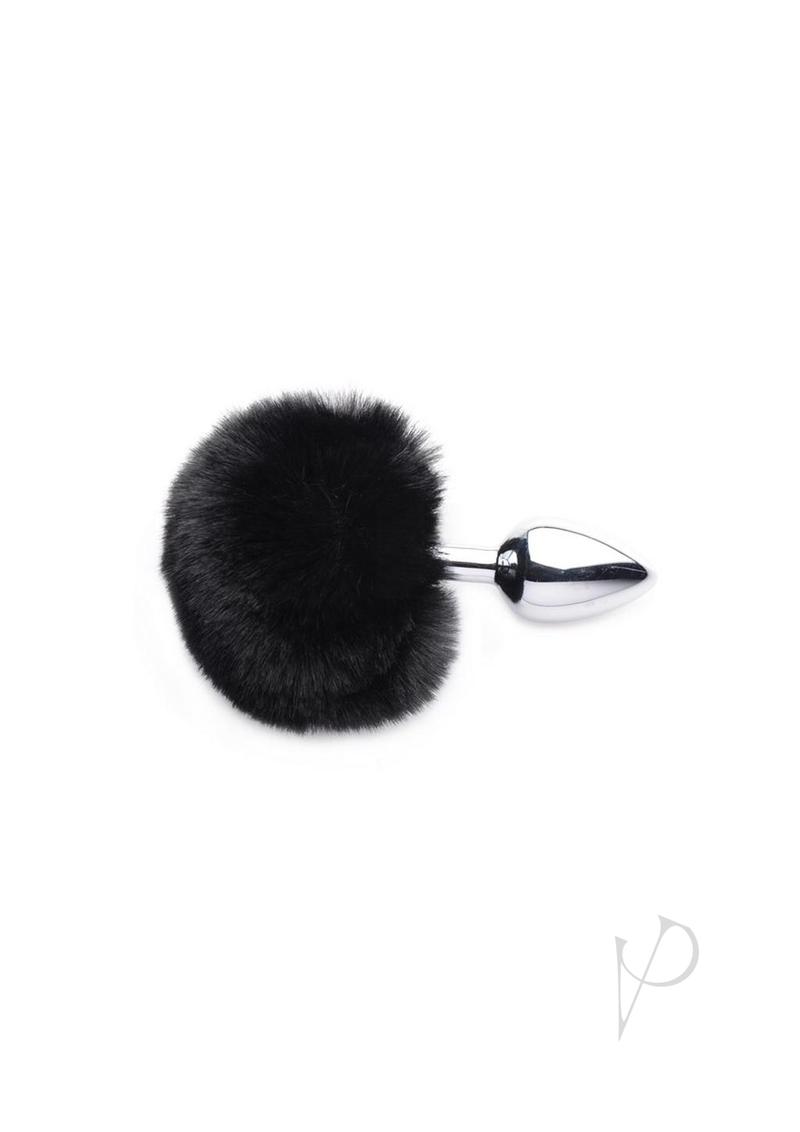 Tailz Fluffy Bunny Tail Anal Plug Black