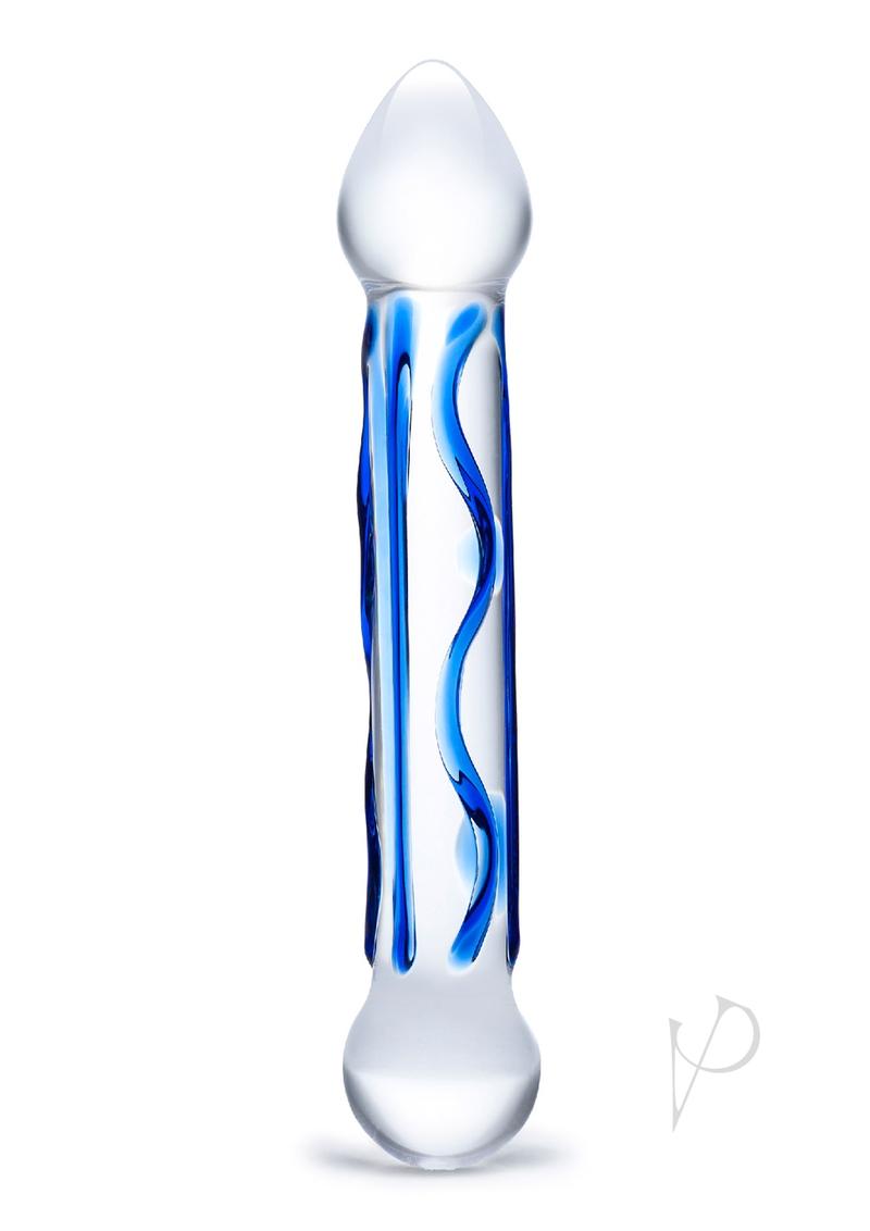 Full Tip Textured Glass Dildo 6.5