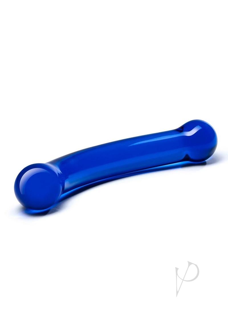 Curved Glass G-spot Dildo Blue 6