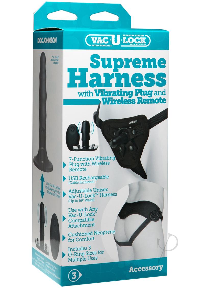 Vac U Lock Supreme Harness W/ Vibe Plug