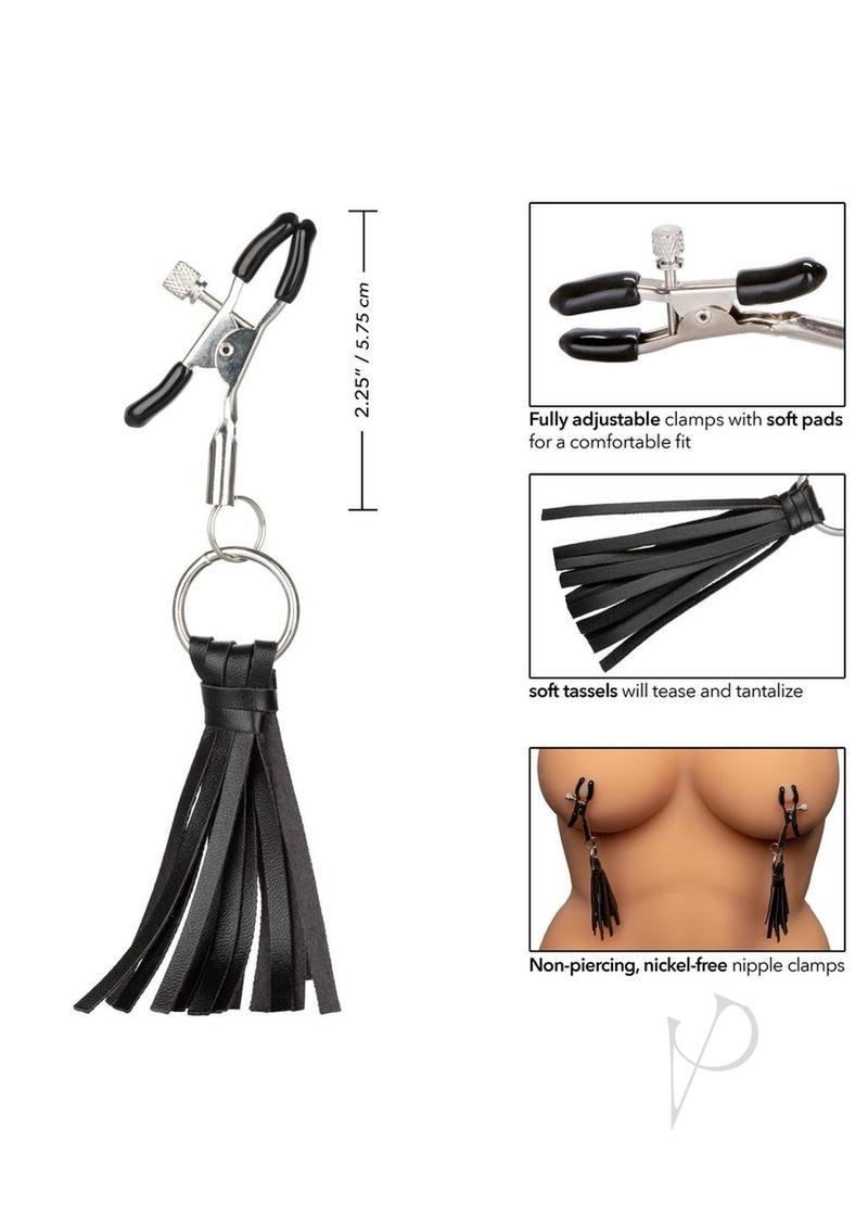 Nipple Play Tassels Nipple Clamp Black