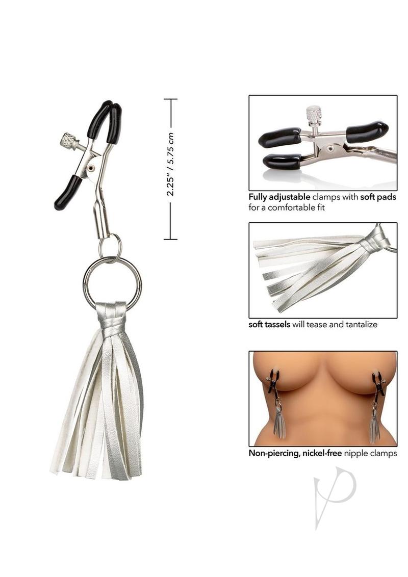 Nipple Play Tassels Nipple Clamp Silver