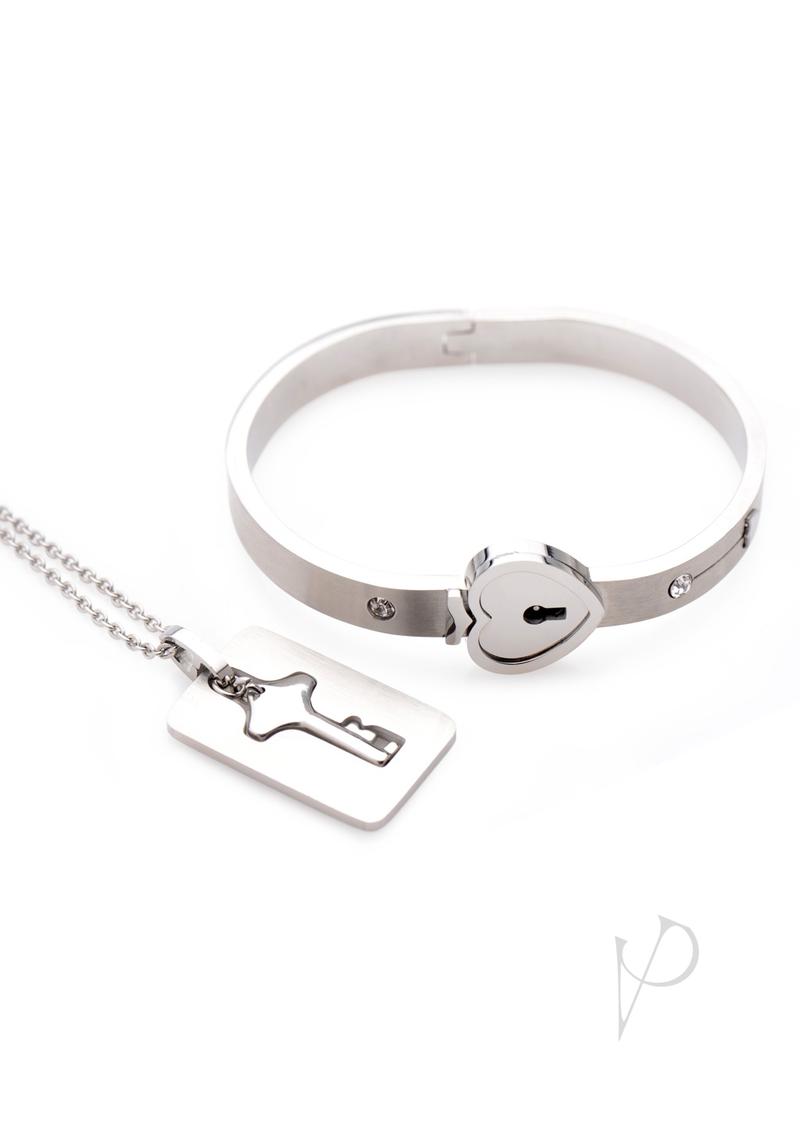 Ms Cuffed Locking Bracelet W/ Neck Key