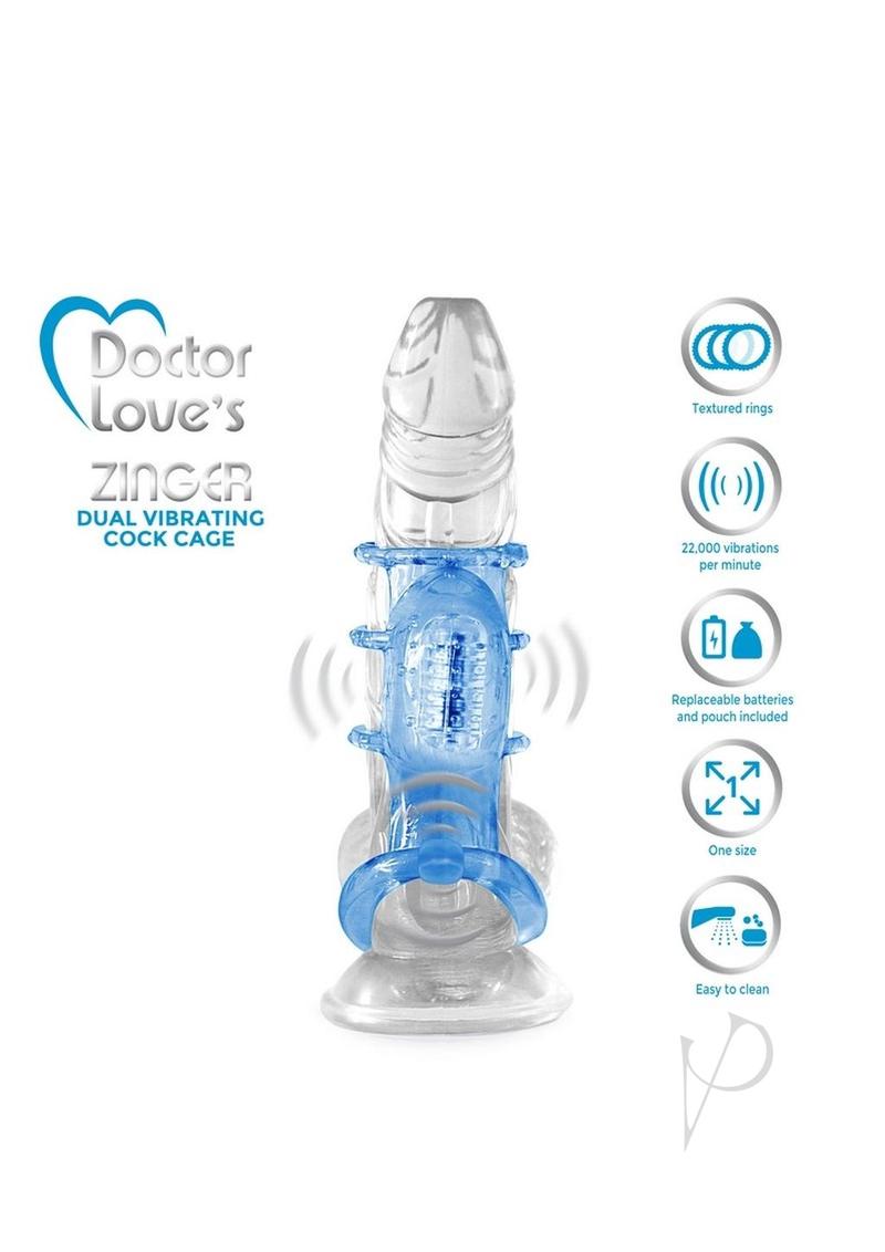 Doctor Loves Zinger Dual Vibe C Ring Blu