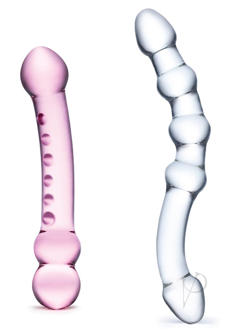 Double Pleasure Glass Dildo Set 2pc