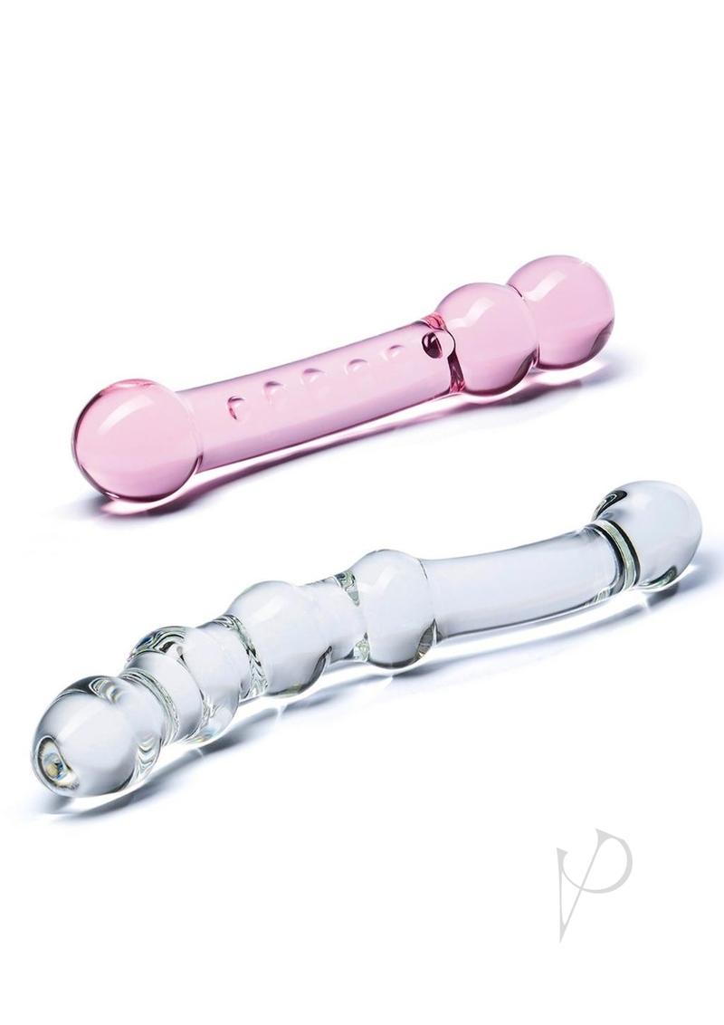 Double Pleasure Glass Dildo Set 2pc