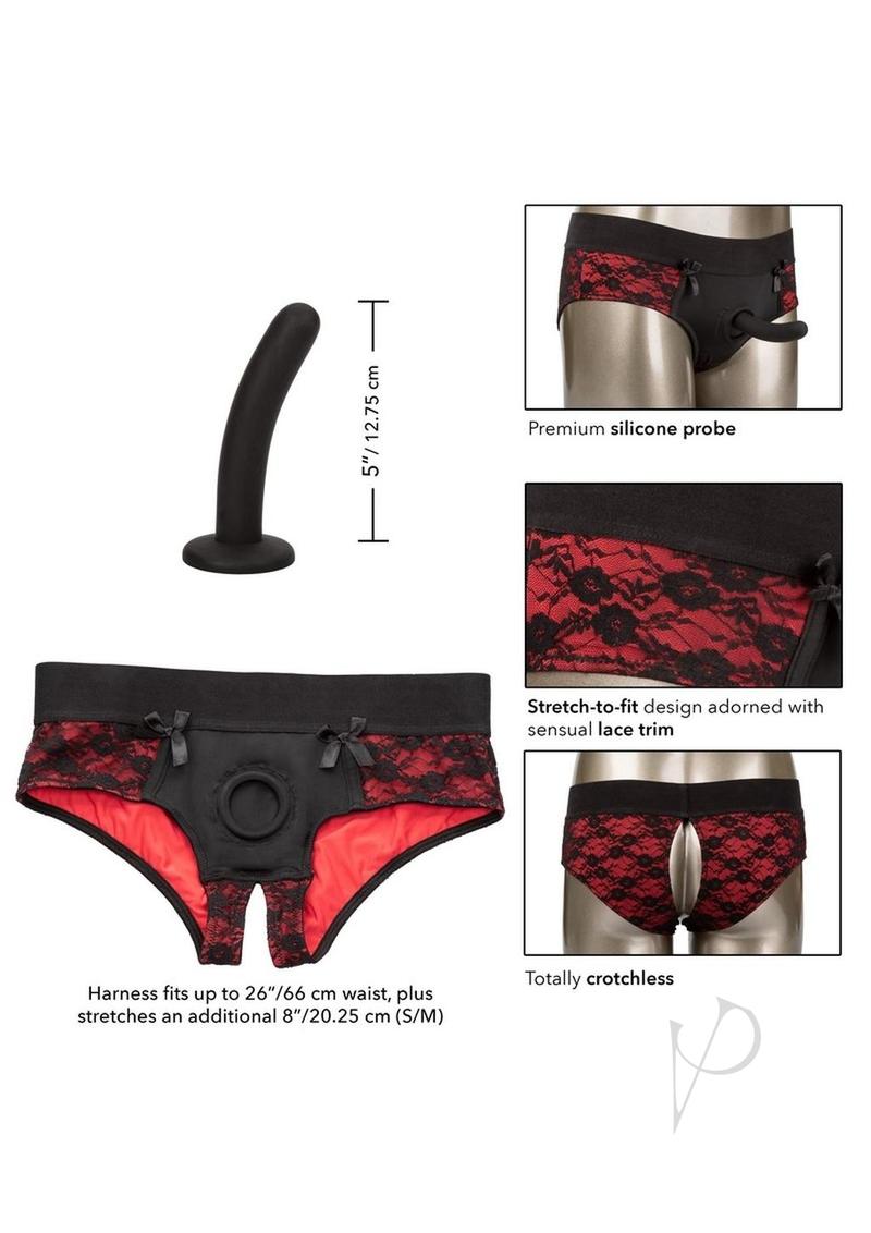 Scandal Crotchless Pegging Panty Set S/m