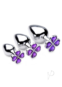 Bootyspark Violet Flower Gem Plug Set