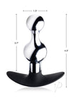Ms Dark Drop Metal and Silicone Anal Plug