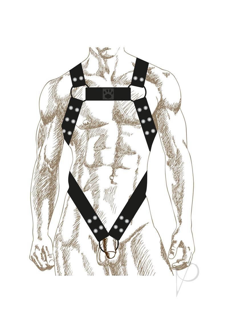 Prowler Red Butch Body Harness Blk Sm