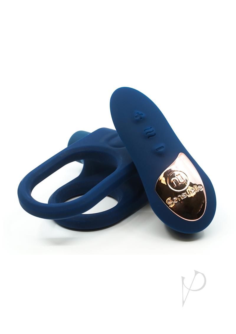 Sensuelle Silic Remote Bullet Ring Navy