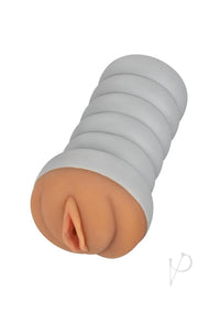 Ribbed Gripper Tight Pussy Brown