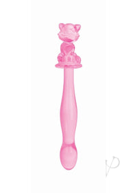 Glass Menage Kitty Dildo Pink