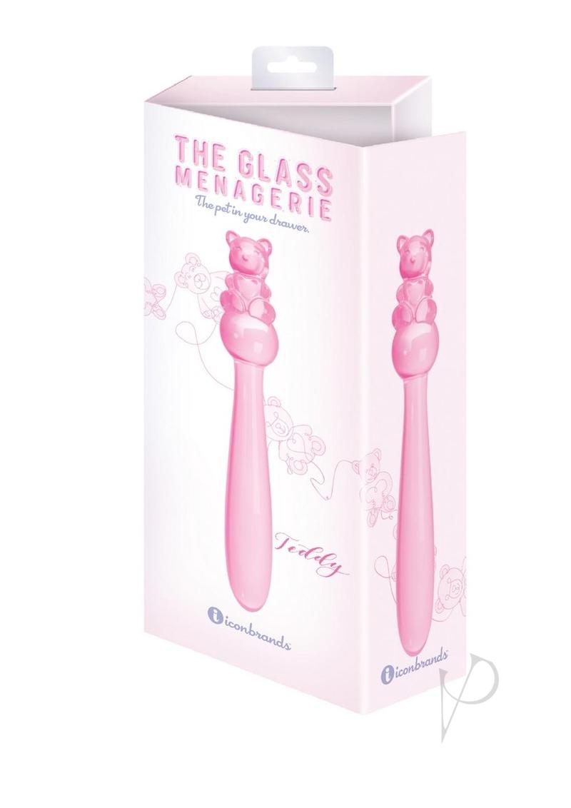 Glass Menage Teddy Dildo Pnk