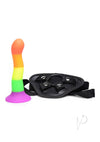 Strap U Proud Rainbow Dildo W/harness