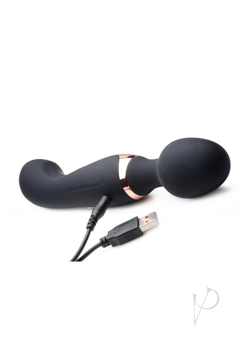 Wand Ess Dbl Silicone Vibe Wand Blk