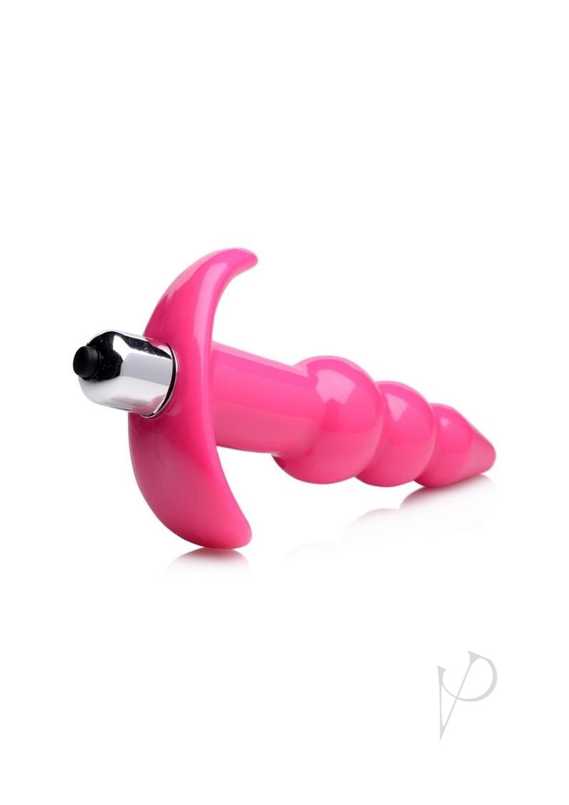 Frisky Bubbling Pink Ribbed Anal Plug