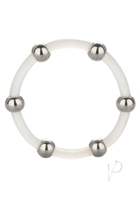 Steel Beaded Silicone Ring X-lg