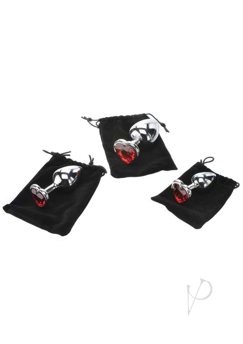 Aande Three Hearts Gem Anal Plug Kit
