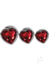 Aande Three Hearts Gem Anal Plug Kit